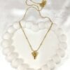Premium gold plated heart chain necklace
