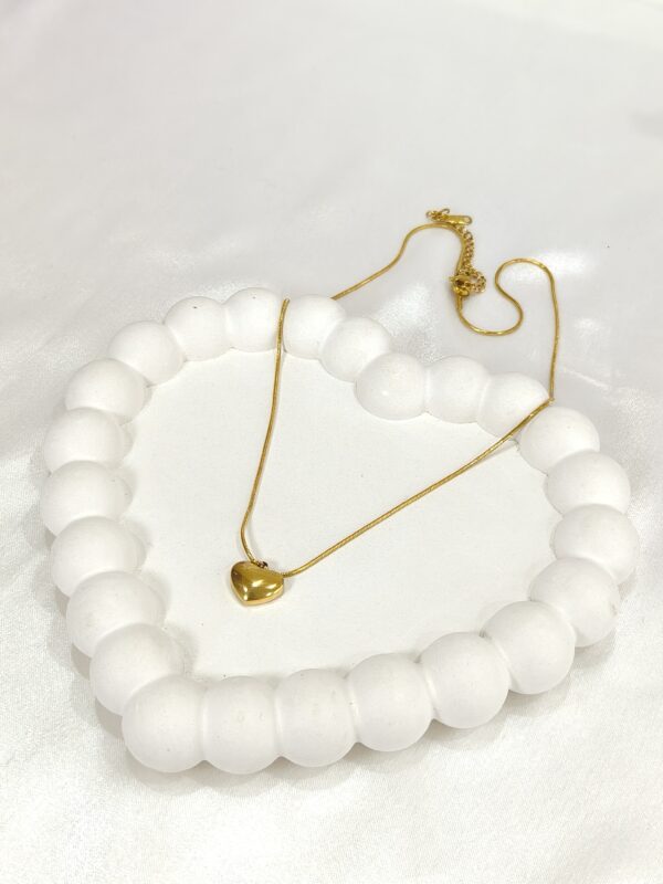 2 in 1 gold heart pendant necklace for women