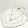 Elegant gold plated heart chain