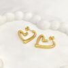 Premium gold plated heart earrings