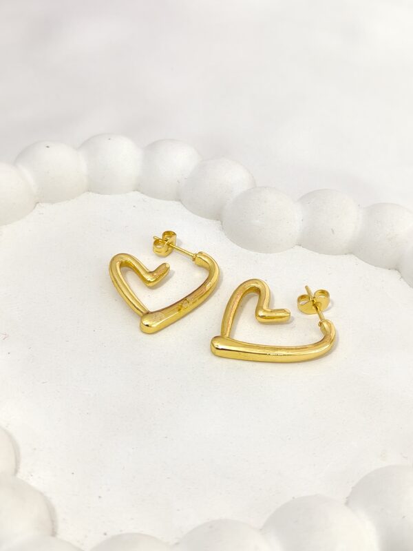 Premium gold plated heart earrings