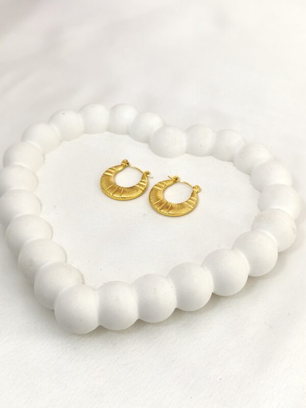 Stylish party wear gold hoop earrings