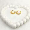 Lightweight daily wear gold hoops