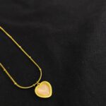 Minimal gold plated heart necklace for women daily wear jewellery