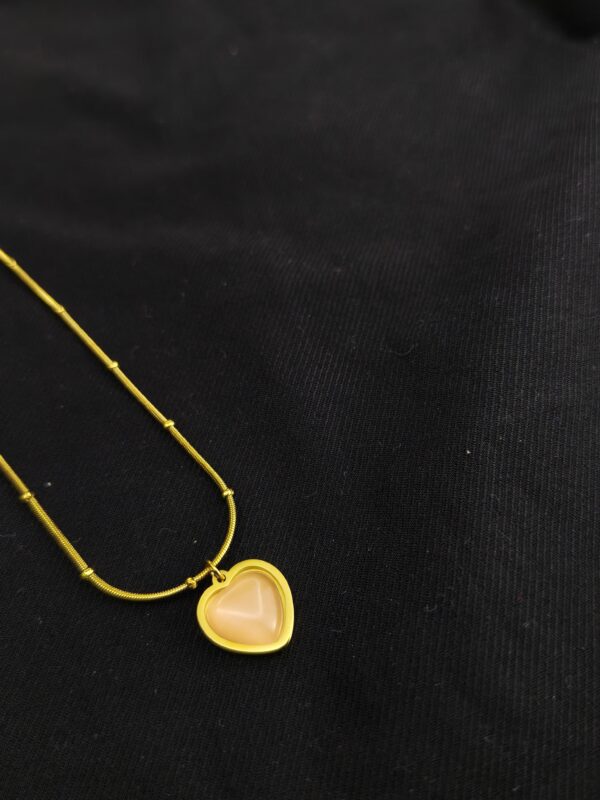 Minimal gold plated heart necklace for women daily wear jewellery